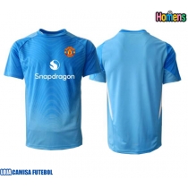 Camisa de Futebol Manchester United Goleiro Equipamento Principal 2025-26 Manga Curta